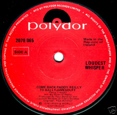 Come Back Paddy Reilly label