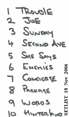 (setlist 18.11.06)